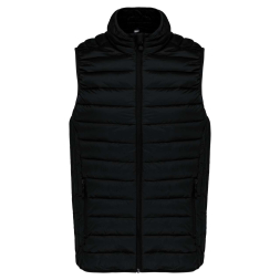 LADIES` LIGHTWEIGHT SLEEVELESS FAKE DOWN JACKET, Black под Нанесение логотипа