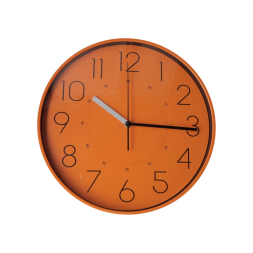 Годинник настінний пластиковый Optima FLASH, помаранчевий под Нанесение логотипа
